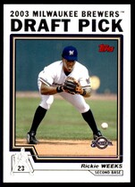 2004 Topps Base Set Series 2 #687 Rickie Weeks