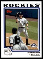 2004 Topps Base Set Series 1 #110 Todd Helton