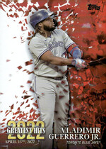 2023 Topps 2022 Greatest Hits #22GH-11 Vladimir Guerrero Jr.