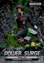 2022 Panini Prizm Draft Picks Power Surge #10 Tanner Schobel