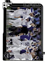 2025 Topps Base Set #302 Los Angeles Dodgers Team Card