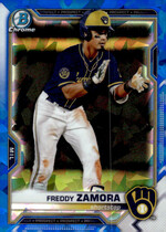 2021 Bowman Chrome Prospects Sapphire Edition #BCP-2 Freddy Zamora