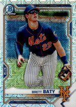 2021 Bowman Chrome Mega (Mojo Refractor) #BCP-67 Brett Baty