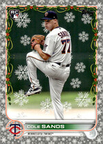 2022 Topps Holiday Metallic #HW37 Cole Sands