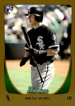 2011 Bowman Gold #196 Brent Morel