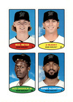 2023 Topps Heritage 1974 Topps Stamps #74BS-77 Max Meyer|JJ Bleday|Jazz Chisholm Jr.|Sandy Alcantara