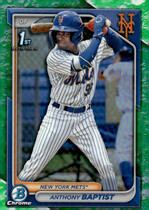 2024 Bowman Chrome Prospects Lunar Glow Refractor #BCP-141 Anthony Baptist