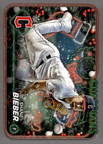 2024 Topps Holiday Silver Glitter #H79 Shane Bieber