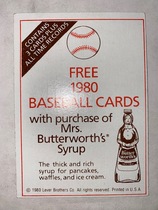 1980 Topps Base Set #NNO Mrs. Butterworth's