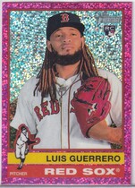 2025 Topps Heritage Chrome Pink Sparkle Refractor #306 Luis Guerrero
