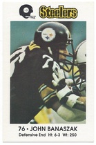 1981 Team Issue Pittsburgh Steelers Police #NNO John Banaszak