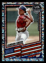 2026 Panini Prizm Stars & Stripes Disco Prizm #51 Landon Green