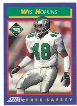 1992 Score Base Set #72 Wes Hopkins