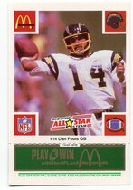 1986 McDonalds All Stars Green #14 Dan Fouts