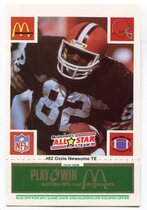 1986 McDonalds All Stars Green #82 Ozzie Newsome