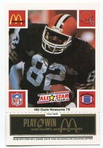 1986 McDonalds All Stars Black #82 Ozzie Newsome