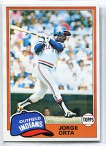 1981 Topps Base Set #222 Jorge Orta