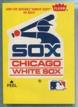 1986 Fleer Team Stickers Large Team Logo Famous Feats #9 White Sox