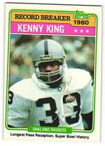 1981 Topps Base Set #333 Kenny King