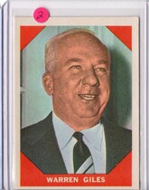 1960 Fleer Base Set #73 Warren Giles