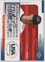 2004 Upper Deck USA Baseball 25th Anniversary Signatures Black In #TON Mike Tonis