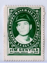 1961 Topps Stamps Inserts #101 Jim Gentile