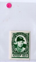 1961 Topps Stamps Inserts #136 Woodie Held