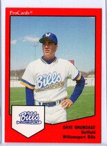 1989 ProCards Williamsport Bills #642 Dave Brundage