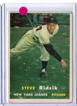1957 Topps Base Set #123 Steve Ridzik