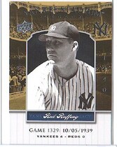 2008 Upper Deck Yankee Stadium Legacy Collection 1001-1500 #1329 Red Ruffing