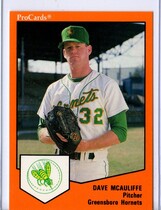 1989 ProCards Greensboro Hornets #411 Dave Mcauliffe