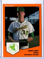 1989 ProCards Greensboro Hornets #412 Brian Landy