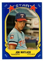 1981 Fleer Star Stickers #51 Jon Matlock