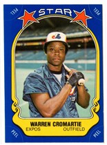 1981 Fleer Star Stickers #92 Warren Cromartle