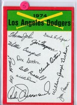 1974 Topps Team Checklists #12 Los Angeles Dodgers