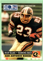 1991 Pro Set WLAF 150 #141 Ricky Blake