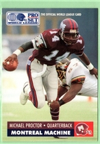 1991 Pro Set WLAF 150 #92 Michael Proctor