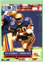 1991 Pro Set WLAF 150 #70 Jeff Alexander