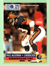 1991 Pro Set WLAF 150 #53 Paul McGowan