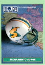 1991 Pro Set WLAF 150 #18 Sacramento Surge