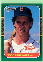 1987 Donruss Rookies #30 Todd Benzinger