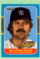 1987 Donruss Highlights #19 Catfish Hunter