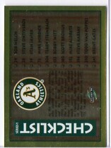 1994 Score Gold Rush #327 Athletics Checklist