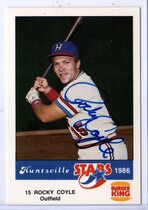 1986 Team Issue Huntsville Stars Burger King #NNO Rocky Coyle