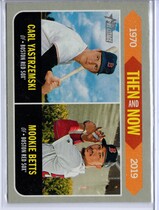 2019 Topps Heritage Then and Now #TN-9 Carl Yastrzemski|Mookie Betts