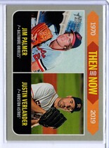 2019 Topps Heritage Then and Now #TN-12 Jim Palmer|Justin Verlander