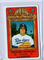1981 Other Perma-Graphics All-Star Credit Cards #9 Fernando Valenzuela