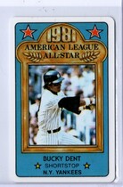 1981 Other Perma-Graphics All-Star Credit Cards #12 Bucky Dent