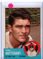 1963 Topps Base Set #204 Don Nottebart