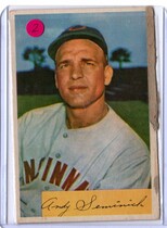 1954 Bowman Base Set #172 Andy Seminick